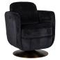 Preview: Turner black chenille - hochwertiger Sessel